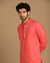 Rani Pink Cotton Blend Kurta Pajama image number 0